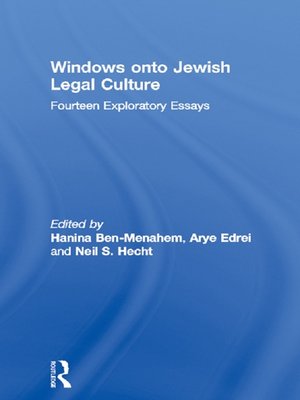 cover image of Windows onto Jewish Legal Culture